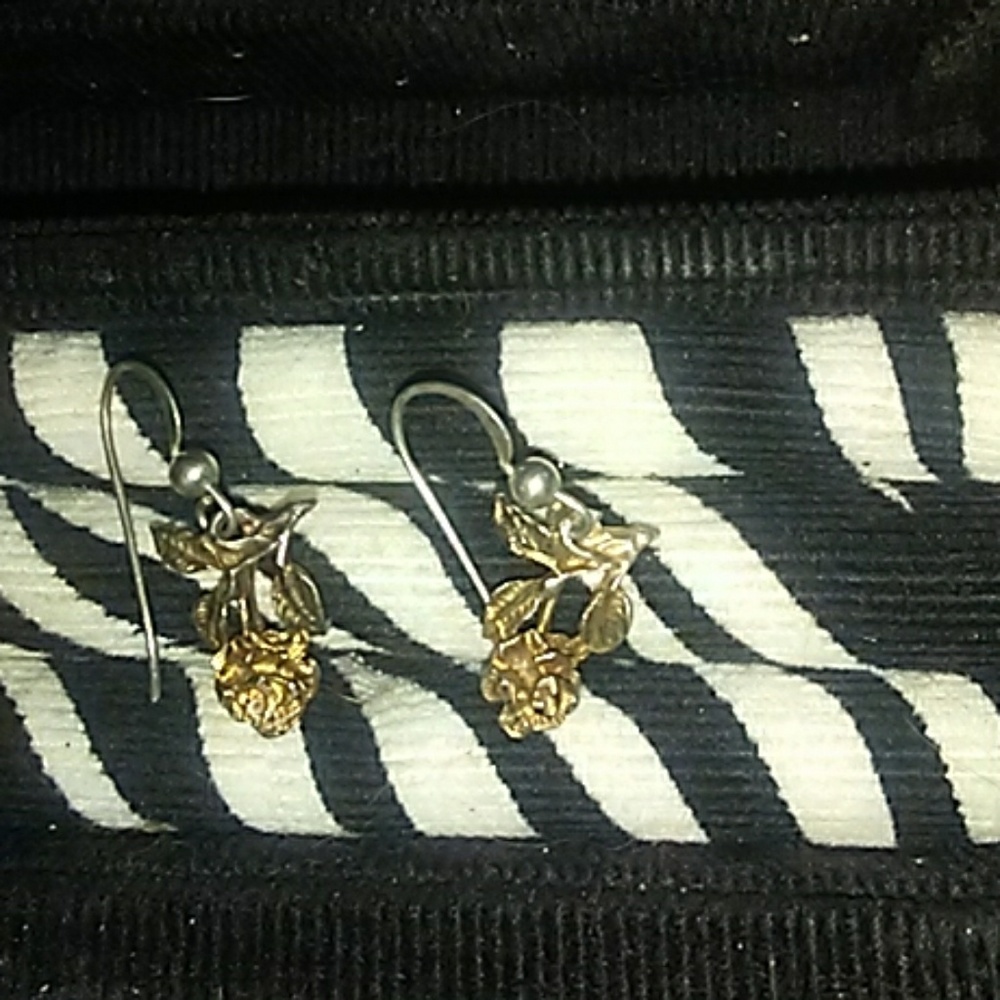 24k Rose earrings